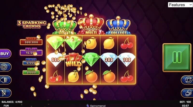 3 Sparking Crowns वाइल्ड जीत